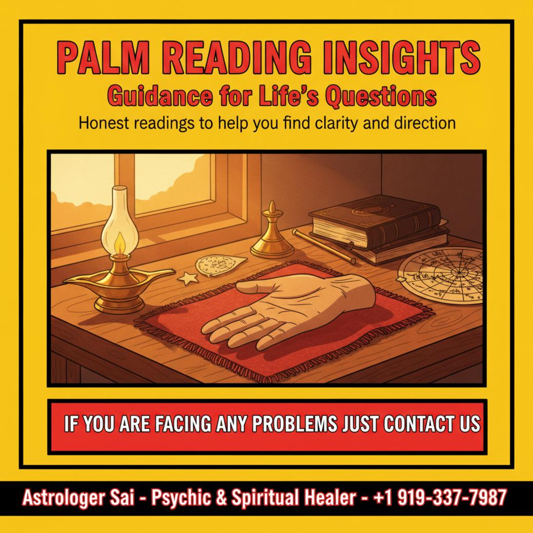 How Palm Reading in Cary Can Clarify Your Life Path - Astrologer Sai Indian Astrologer North Carolina