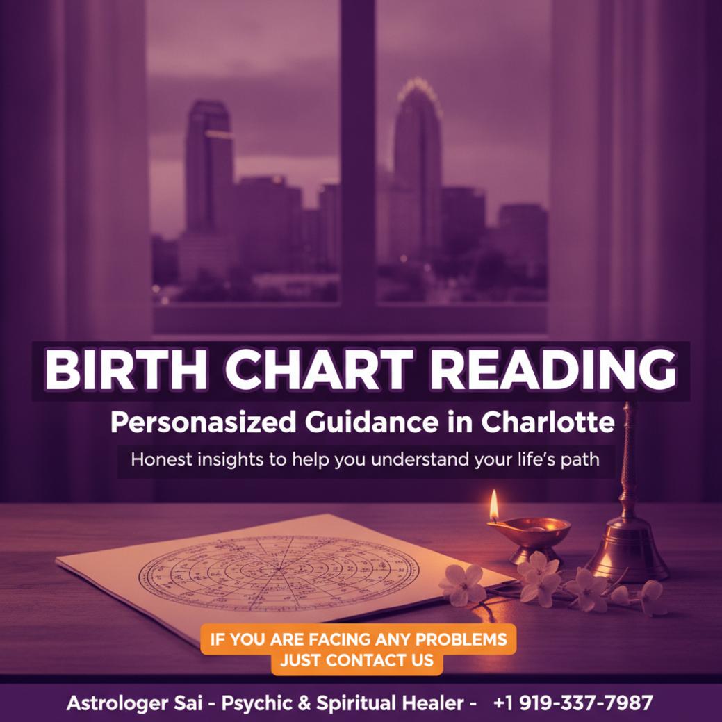How Birth Chart Reading Guides You in Charlotte, NC Birth chart reading setup with traditional astrological tools in Charlotte, NC
