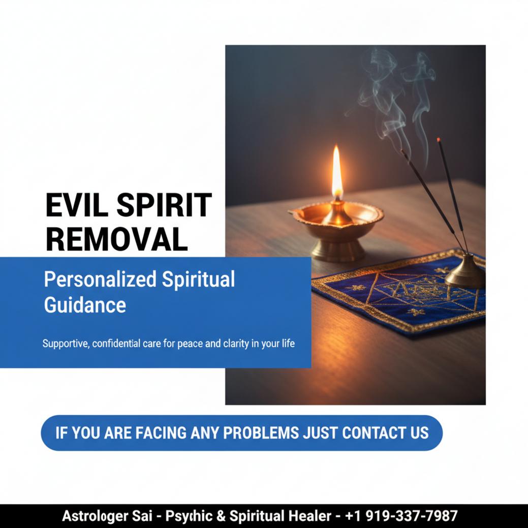 Traditional evil spirit removal ritual setup in Greensboro, NC room