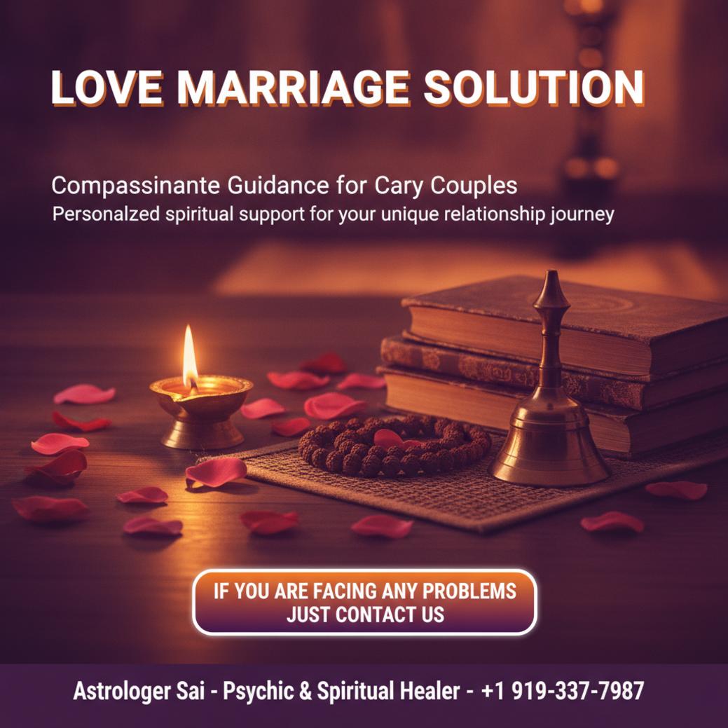 How Love Marriage Solution Works For You in Cary, NC Traditional love marriage solution setup with Vedic books in Cary NC