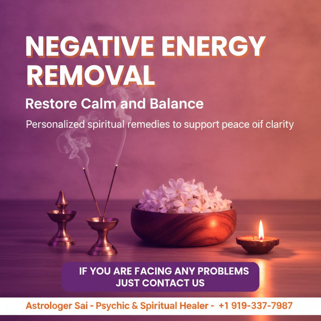 Calm spiritual ritual setup for negative energy removal in Research Triangle Park