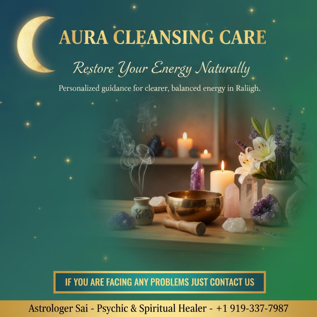 peaceful spiritual room with aura cleansing tools in Raleigh NC