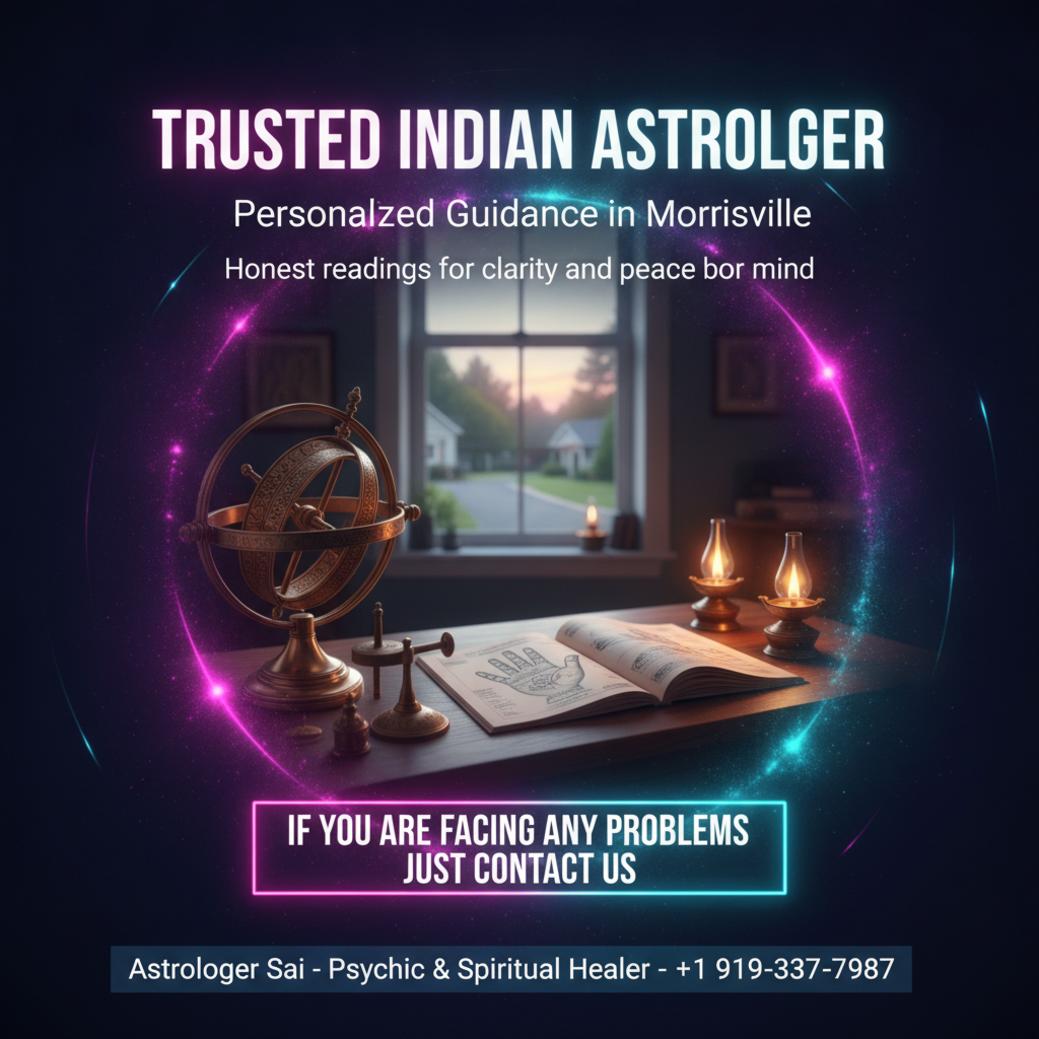 Finding an Indian Astrologer in Morrisville, NC You Can Trust Indian astrologer tools and charts softly lit in Morrisville office
