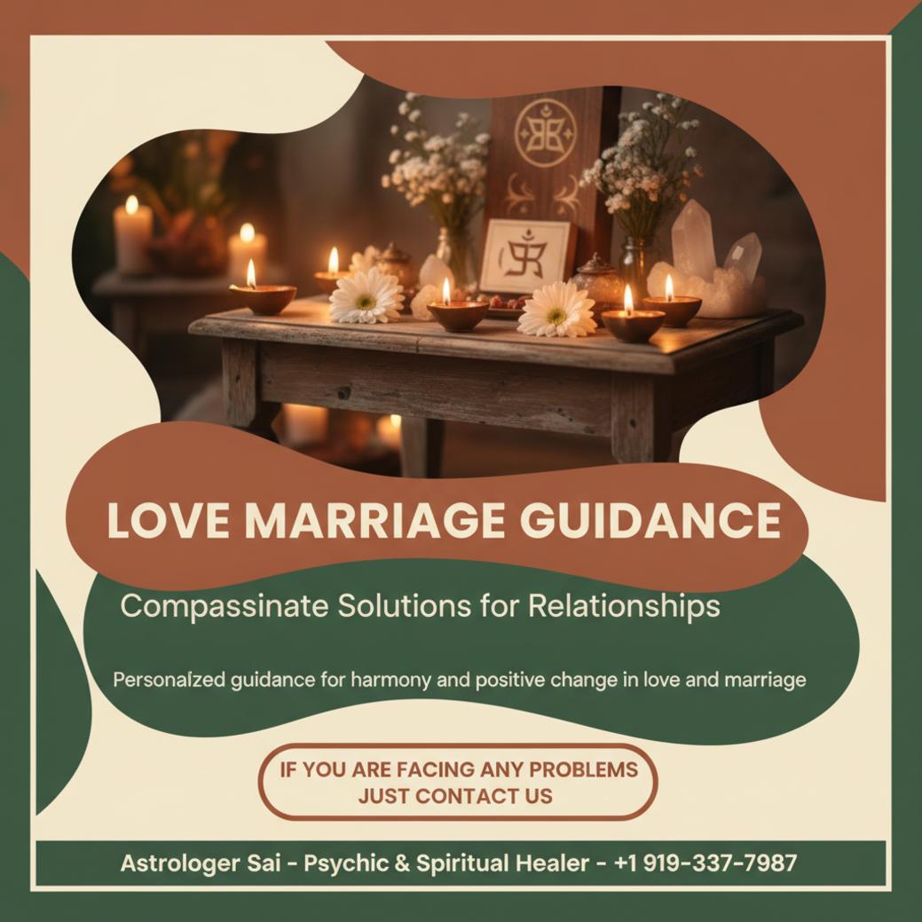 Find Peace with Love Marriage Solution in Charlotte, NC Love marriage solution setup with spiritual items in Charlotte NC