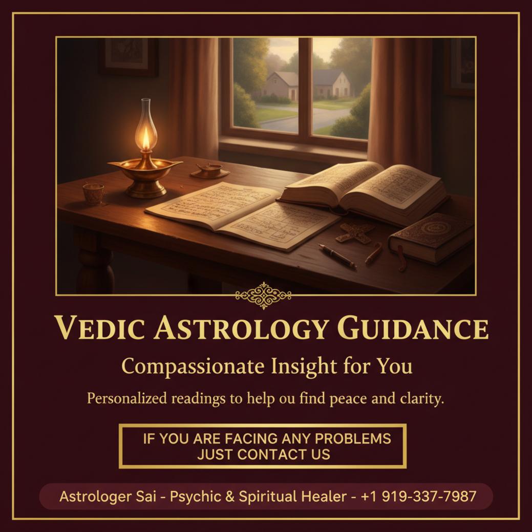 How a Vedic Astrologer in Research Triangle Park Guides Your Path Vedic astrologer tools and kundli charts in Research Triangle Park setting